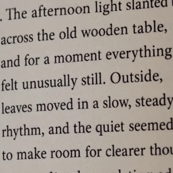 A close-up of slightly soft black type printed on a book page.